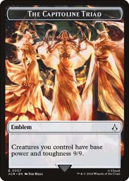 Emblem, The Capitoline Triad - Magic: The Gathering - ACR Near Mint Inglés - Carta de Magic: The Gathering en México | Hydra Collectables