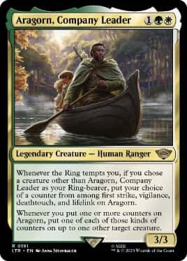 Aragorn, Company Leader - Magic: The Gathering - LTR Near Mint Inglés - Carta de Magic: The Gathering en México | Hydra Collectables