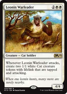 Leonin Warleader - Magic: The Gathering - M19 Near Mint Inglés - Carta de Magic: The Gathering en México | Hydra Collectables