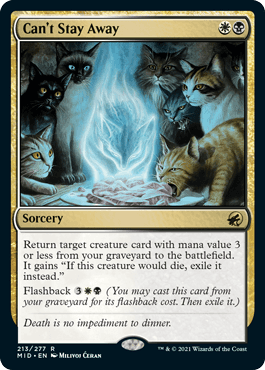 Can't Stay Away - Magic: The Gathering - MID Near Mint Inglés - Carta de Magic: The Gathering en México | Hydra Collectables