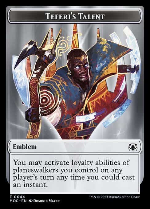 Teferi's Talent Emblem(MOC) - Magic: The Gathering - MOC Near Mint Inglés - Carta de Magic: The Gathering en México | Hydra Collectables
