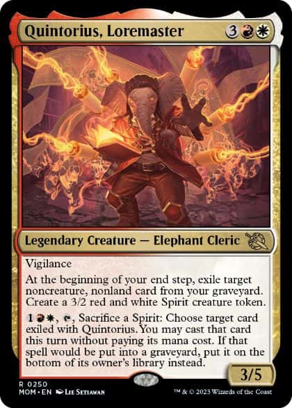 Quintorius, Loremaster - Magic: The Gathering - MOM Near Mint Inglés - Carta de Magic: The Gathering en México | Hydra Collectables