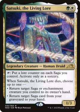 Satsuki, the Living Lore - Magic: The Gathering - P Stamped_NEO Near Mint Inglés - Carta de Magic: The Gathering en México | Hydra Collectables