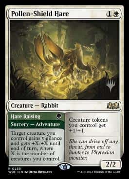 Pollen-Shield Hare - Magic: The Gathering - P Stamped_WOE Near Mint Inglés - Carta de Magic: The Gathering en México | Hydra Collectables