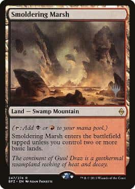 Smoldering Marsh - Magic: The Gathering - P Stamped_BFZ Near Mint Japonés - Carta de Magic: The Gathering en México | Hydra Collectables