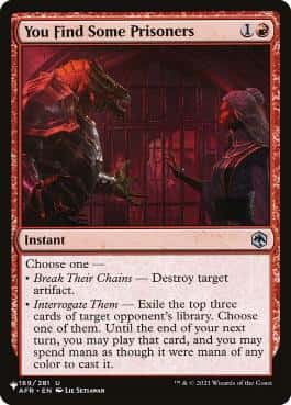 You Find Some Prisoners - Magic: The Gathering - AFR Near Mint Inglés - Carta de Magic: The Gathering en México | Hydra Collectables