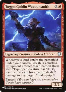 Toggo, Goblin Weaponsmith - Magic: The Gathering - CMR Near Mint Inglés - Carta de Magic: The Gathering en México | Hydra Collectables