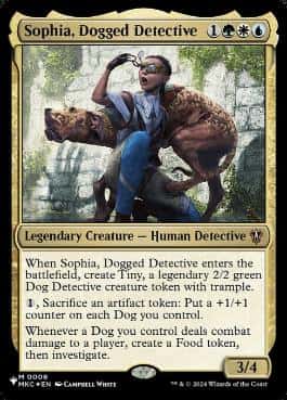 Sophia, Dogged Detective - Magic: The Gathering - MKC Near Mint Inglés - Carta de Magic: The Gathering en México | Hydra Collectables