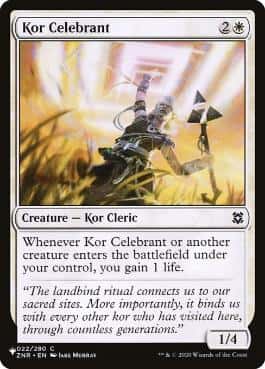 Kor Celebrant - Magic: The Gathering - ZNR Near Mint Inglés - Carta de Magic: The Gathering en México | Hydra Collectables